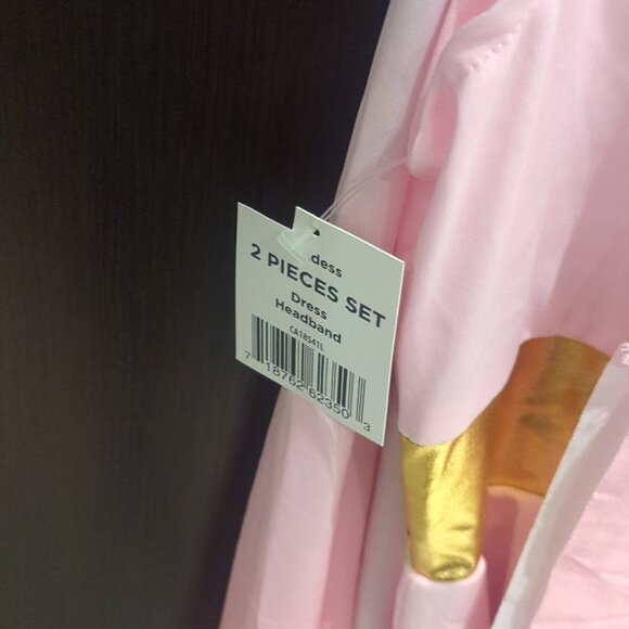 Teen Venus Goddess Pink and Gold Kids Costume With Headband- Size 14-16 NWT - Picture 3 of 6